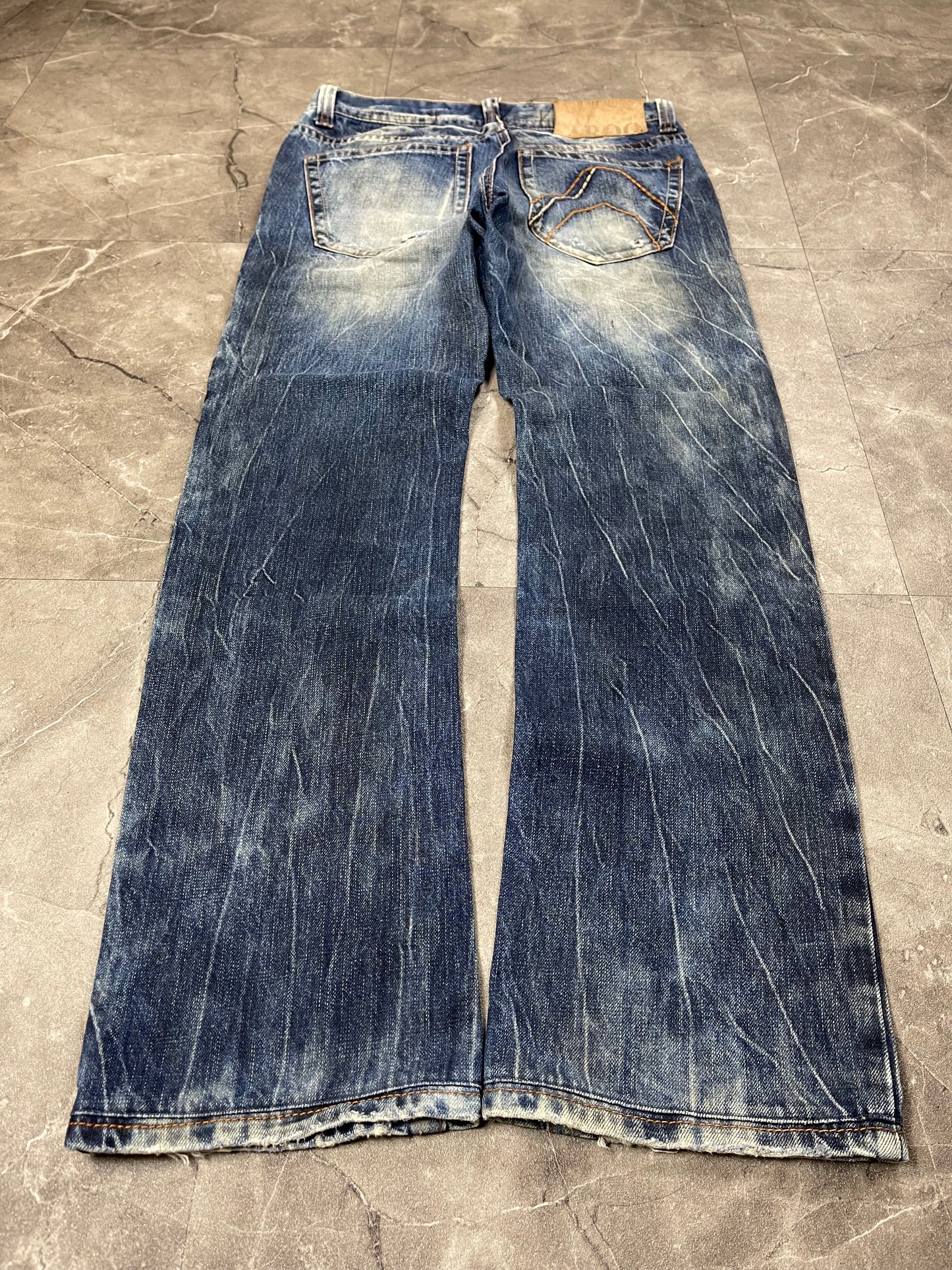 Rare Korean Buckaroo Heavy Washed Jeans S