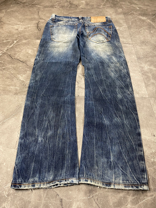 Rare Korean Buckaroo Heavy Washed Jeans S