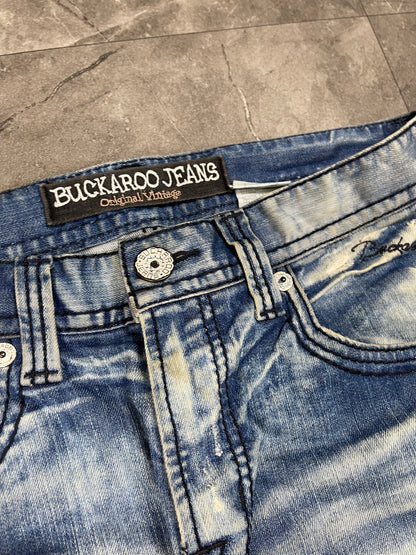 Rare Korean Buckaroo Heavy Washed jeans  M