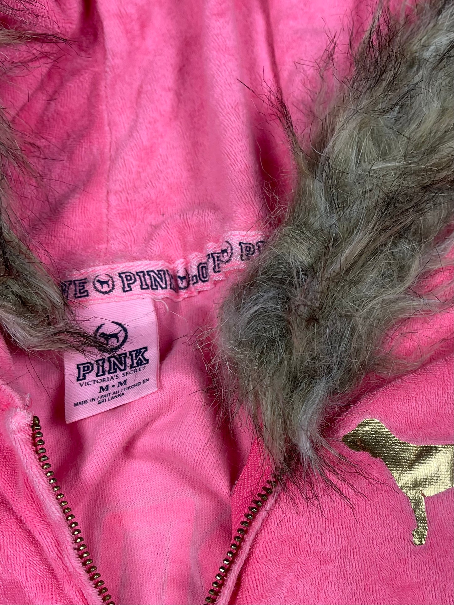 Rare Victorias Secret Velour Jacket Size M
