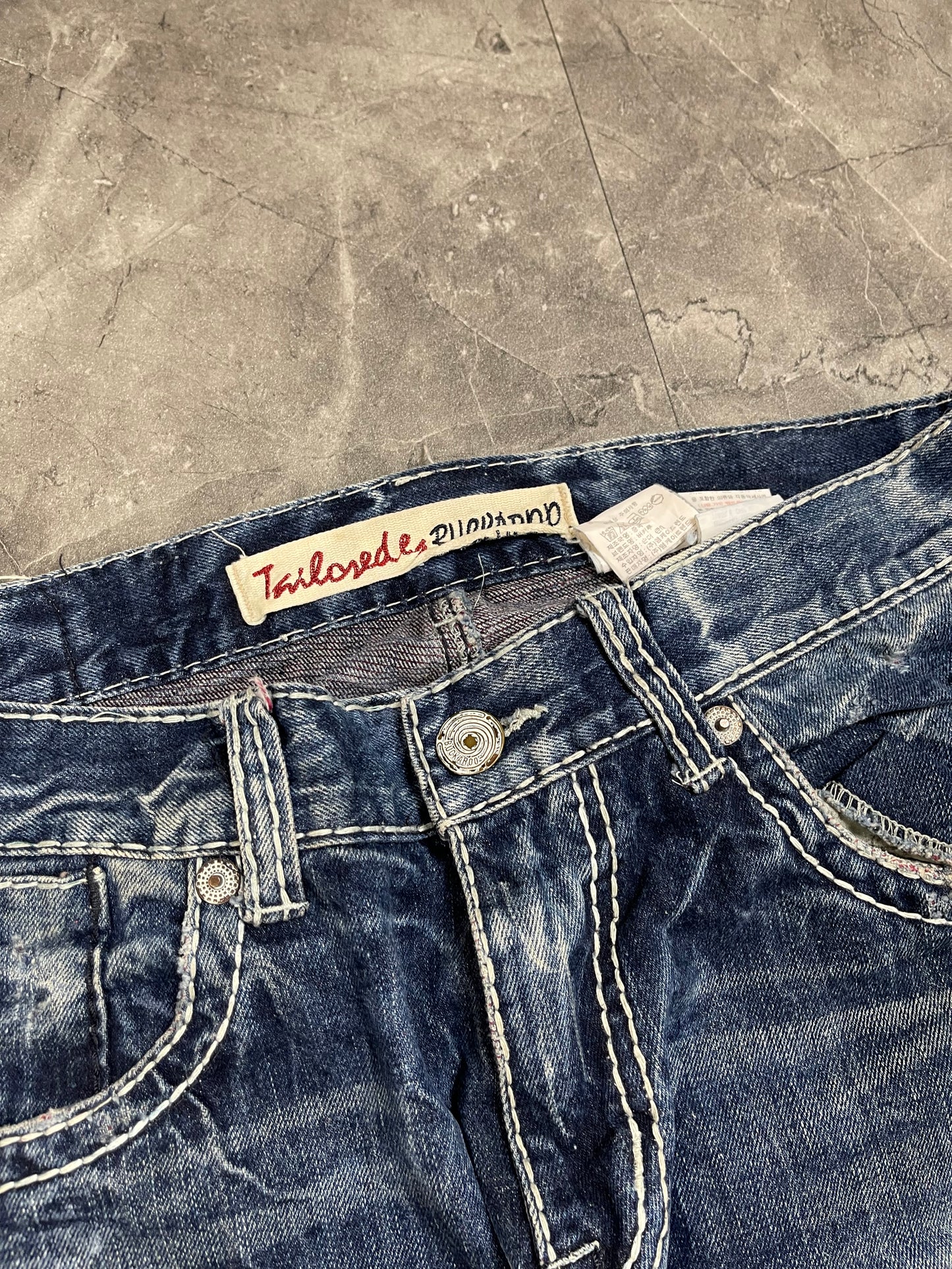 Rare Korean Buckaroo Jeans Heavy Washed M