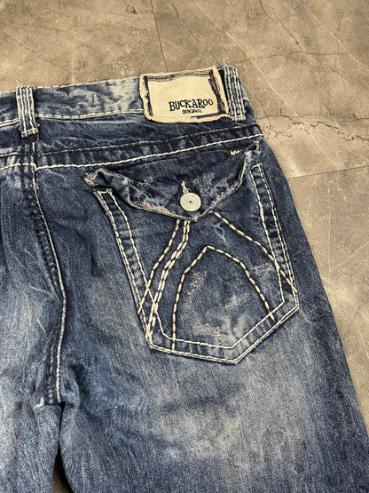 Rare Korean Buckaroo Heavy Washed Jeans M
