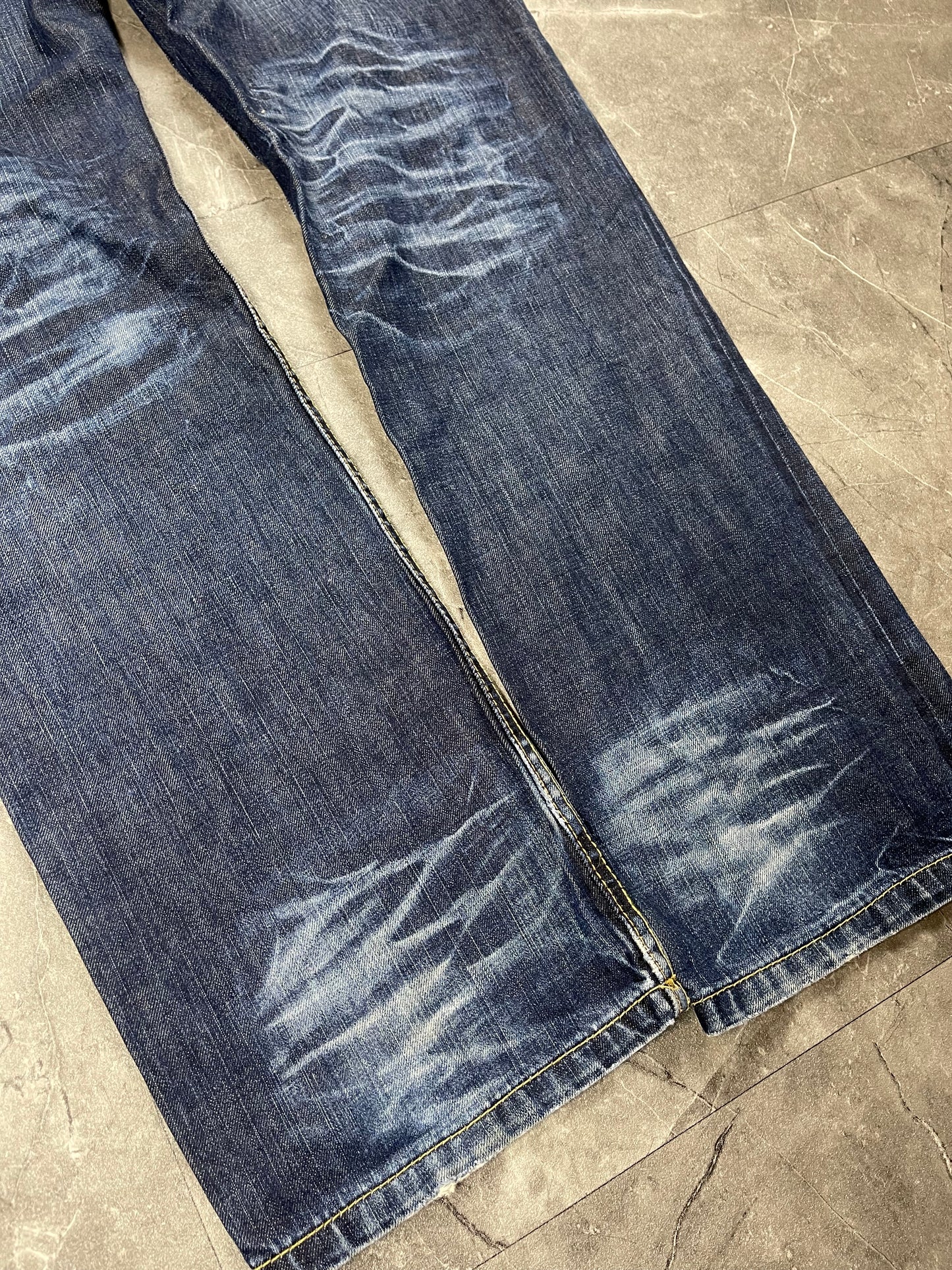 Rare Japanese Heavy Washed Jeans M