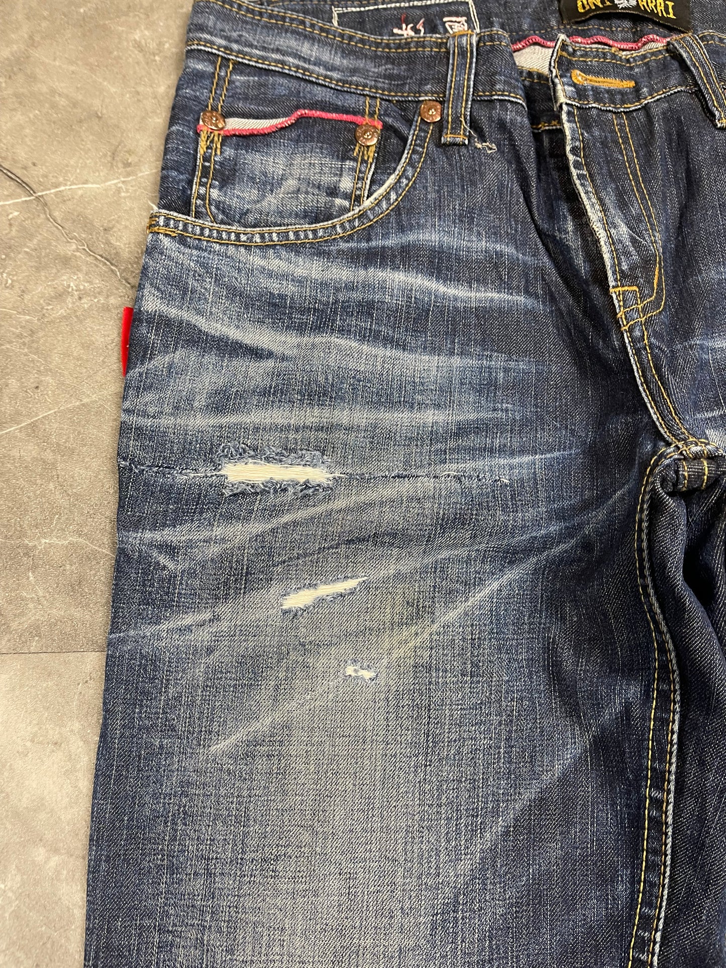 Rare Japanese Heavy Washed Jeans M