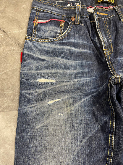 Rare Japanese Heavy Washed Jeans M