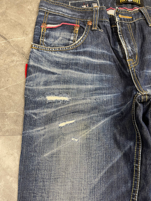 Rare Japanese Heavy Washed Jeans M