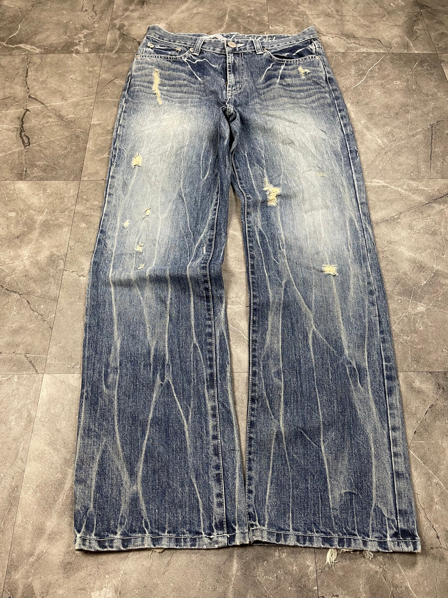 Rare Japanese Heavy Washed Jeans M
