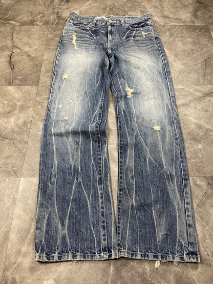 Rare Japanese Heavy Washed Jeans M