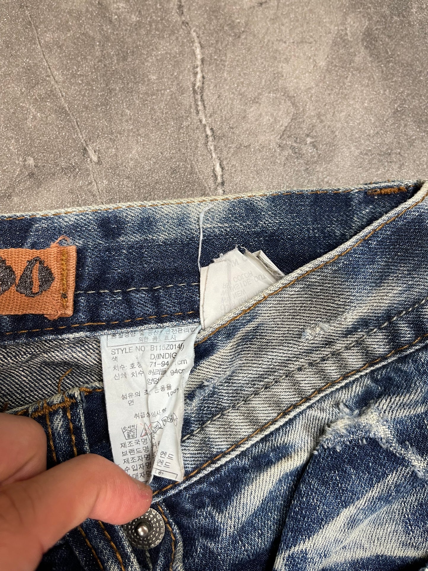 Rare Korean Buckaroo Heavy Washed Jeans S