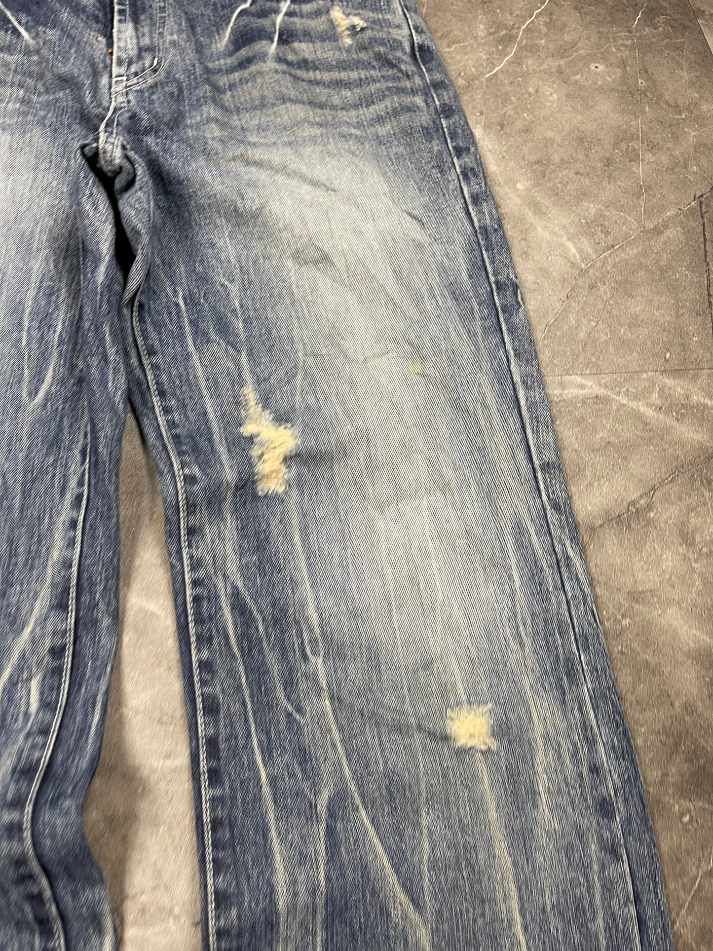 Rare Japanese Heavy Washed Jeans M