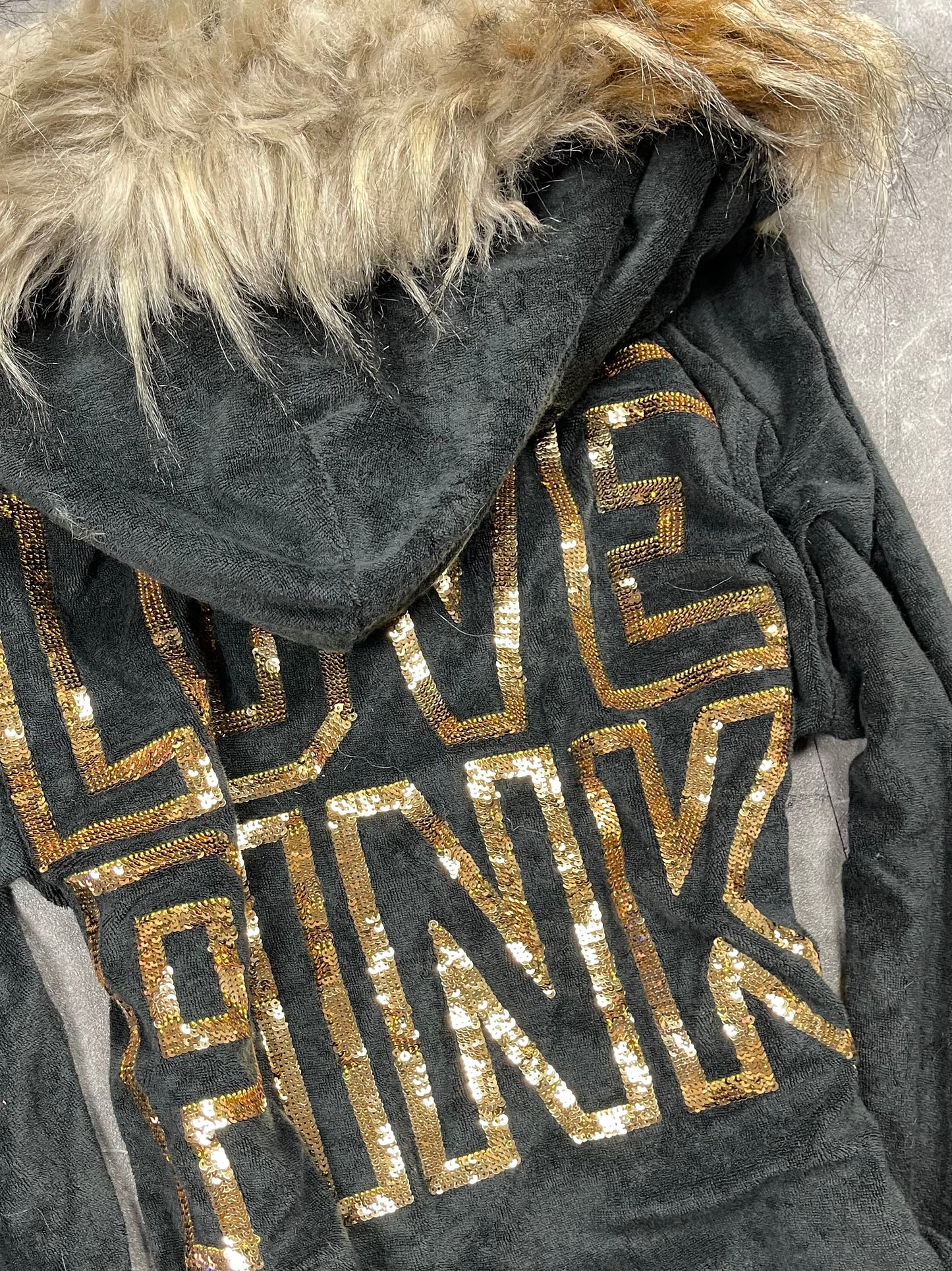 Rare Victoria’s Secret Velour Zip Jacket S (tag m)