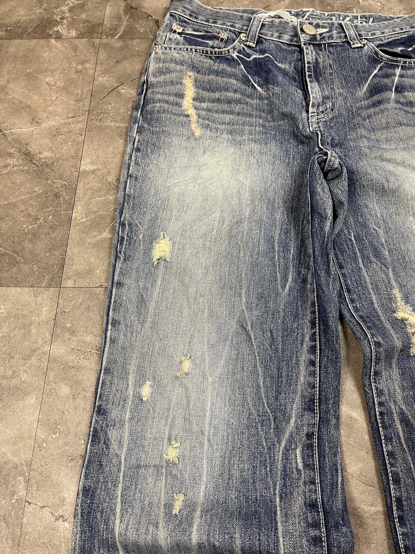 Rare Japanese Heavy Washed Jeans M