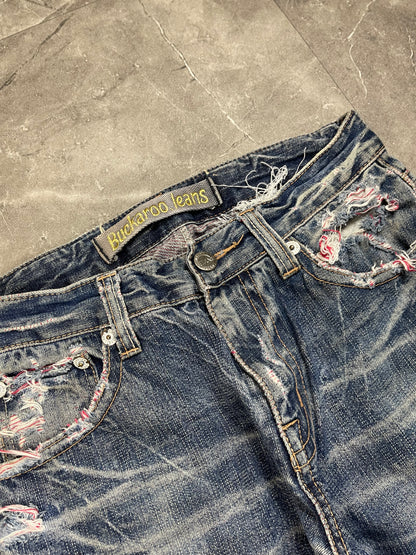 Rare Korean Buckaroo Heavy Washed Jeans S
