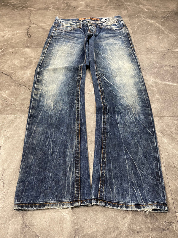 Rare Korean Buckaroo Heavy Washed Jeans S