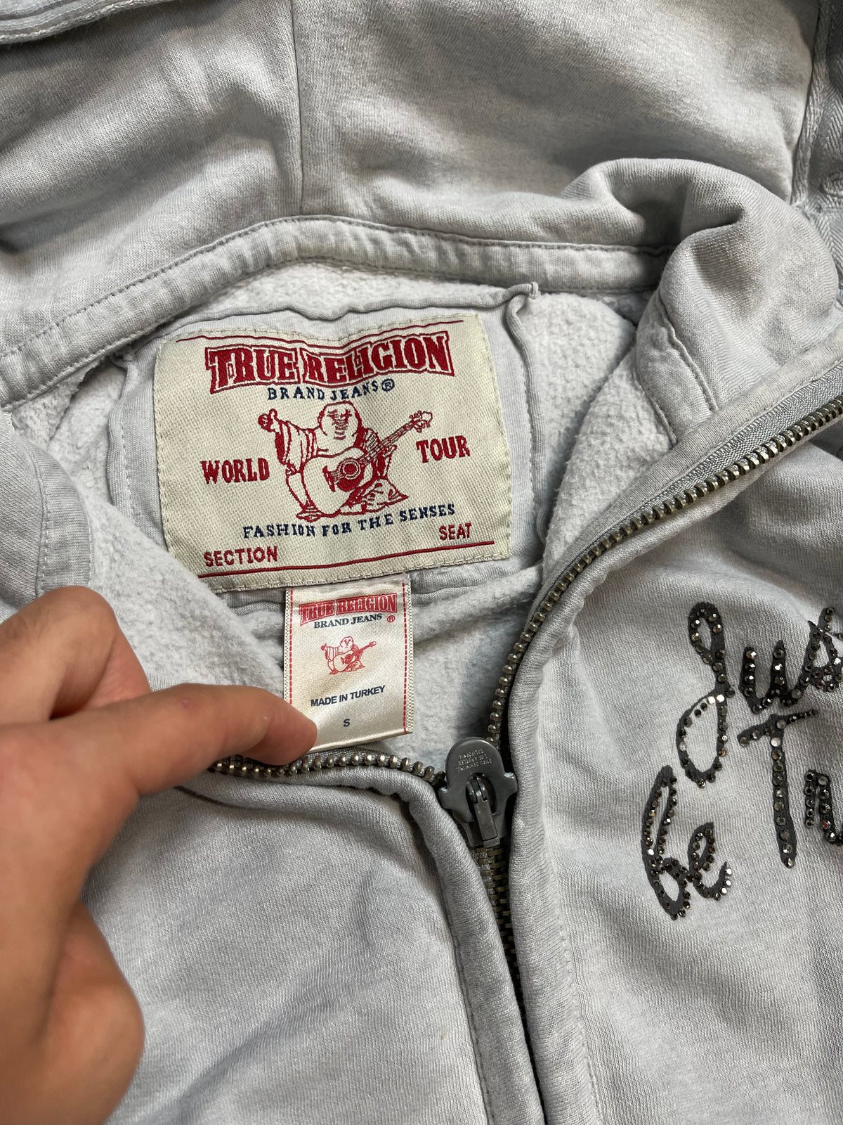 True Religion Zip Hoodie S