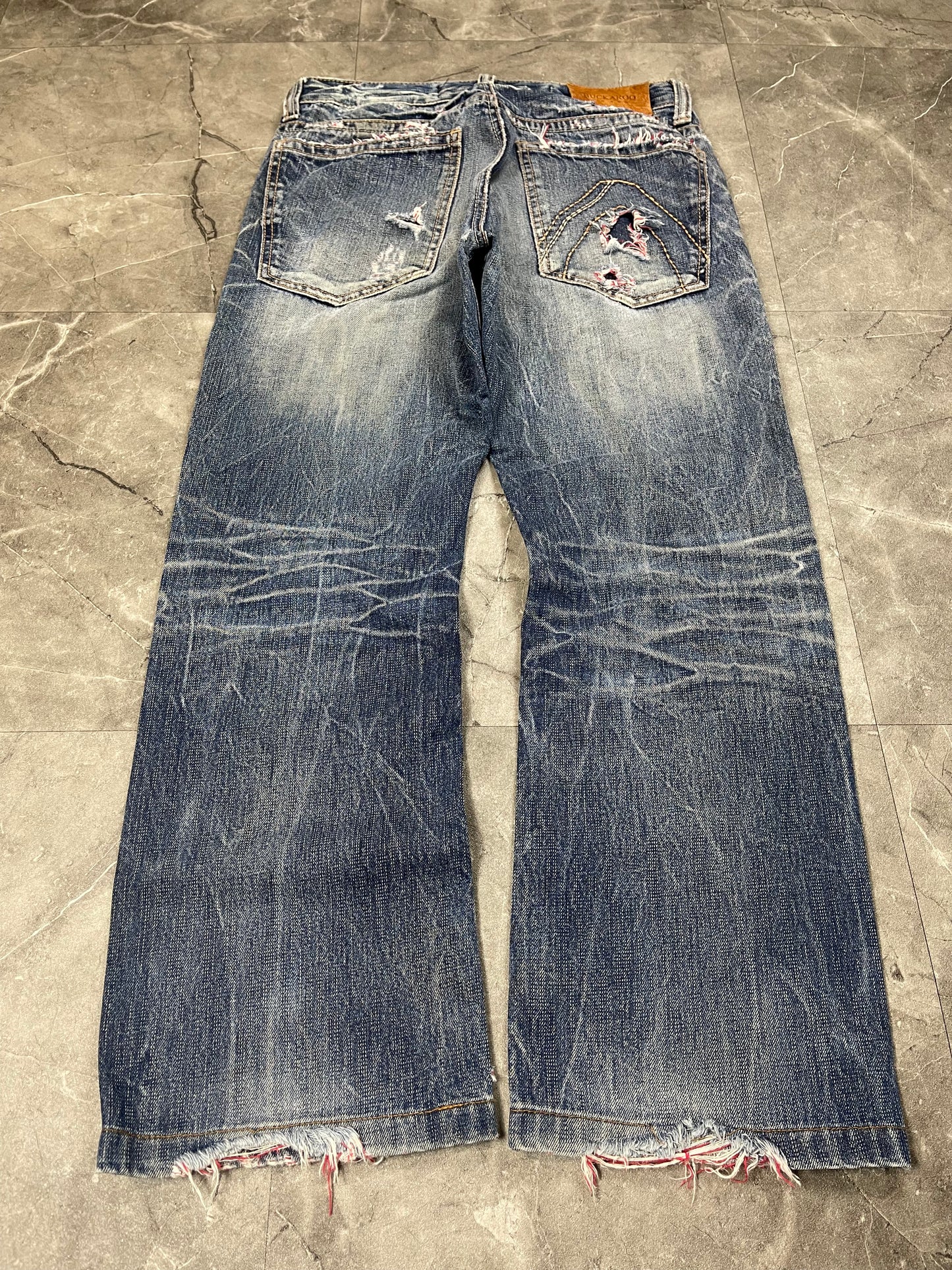 Rare Korean Buckaroo Heavy Washed Jeans S