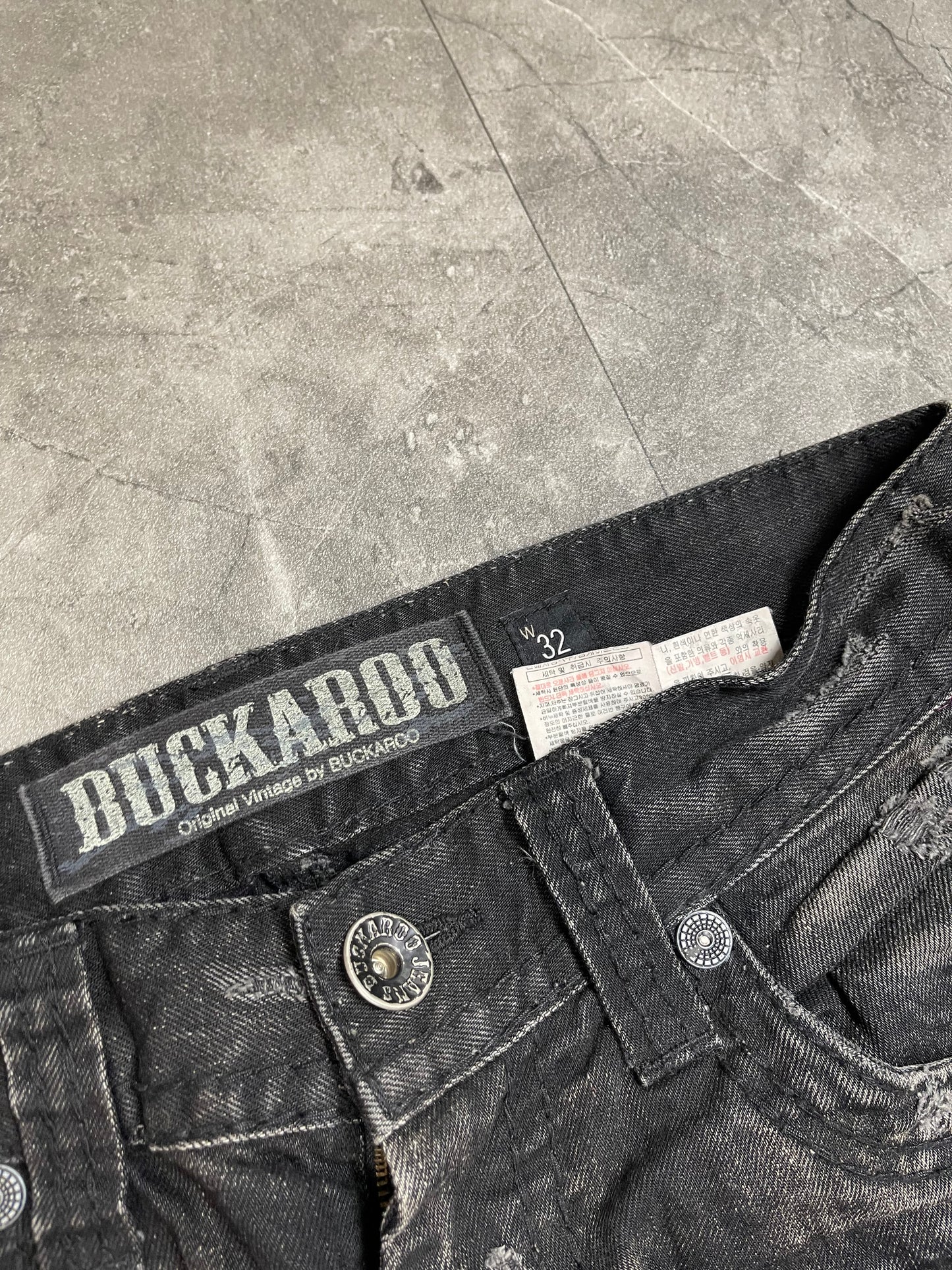 Rare Korean Buckaroo Heavy Washed Jeans M