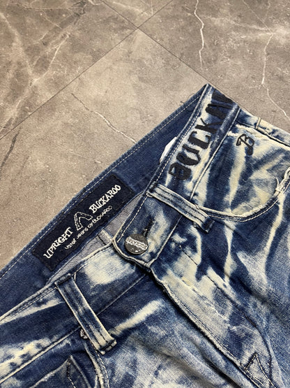 Rare Korean Buckaroo Heavy Washed Jeans M