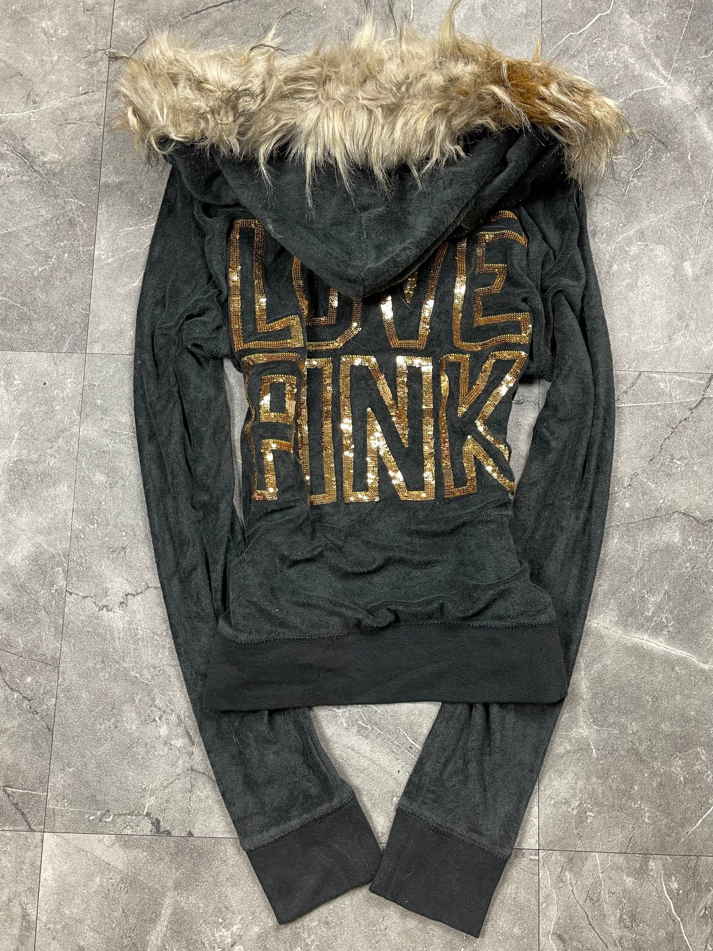 Rare Victoria’s Secret Velour Zip Jacket S (tag m)