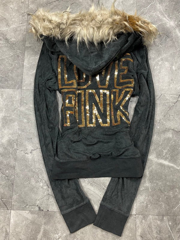 Rare Victoria’s Secret Velour Zip Jacket S (tag m)