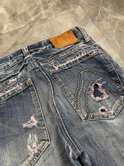Rare Korean Buckaroo Heavy Washed Jeans S