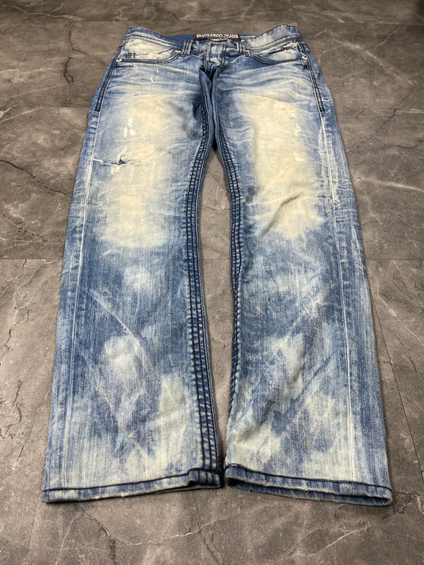 Rare Korean Buckaroo Heavy Washed jeans  M