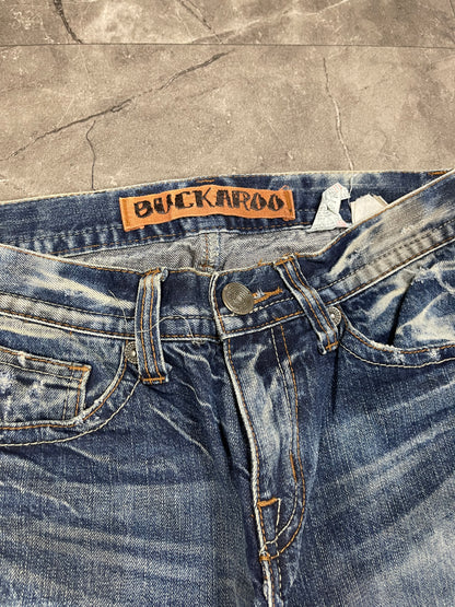 Rare Korean Buckaroo Heavy Washed Jeans S