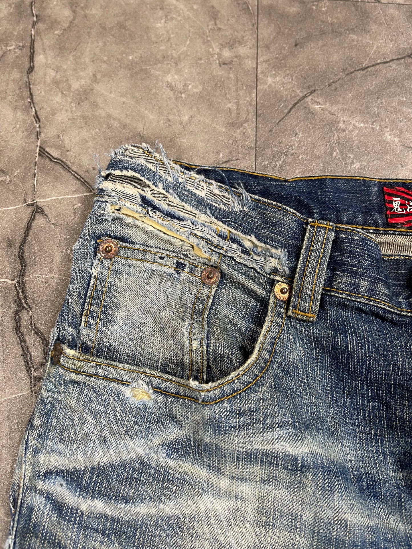 Rare Japanese Heavy Washed Denim M