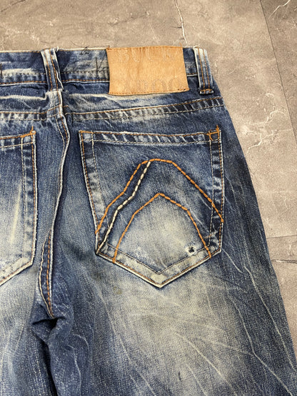 Rare Korean Buckaroo Heavy Washed Jeans S