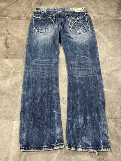 Rare Korean Buckaroo Heavy Washed Jeans M