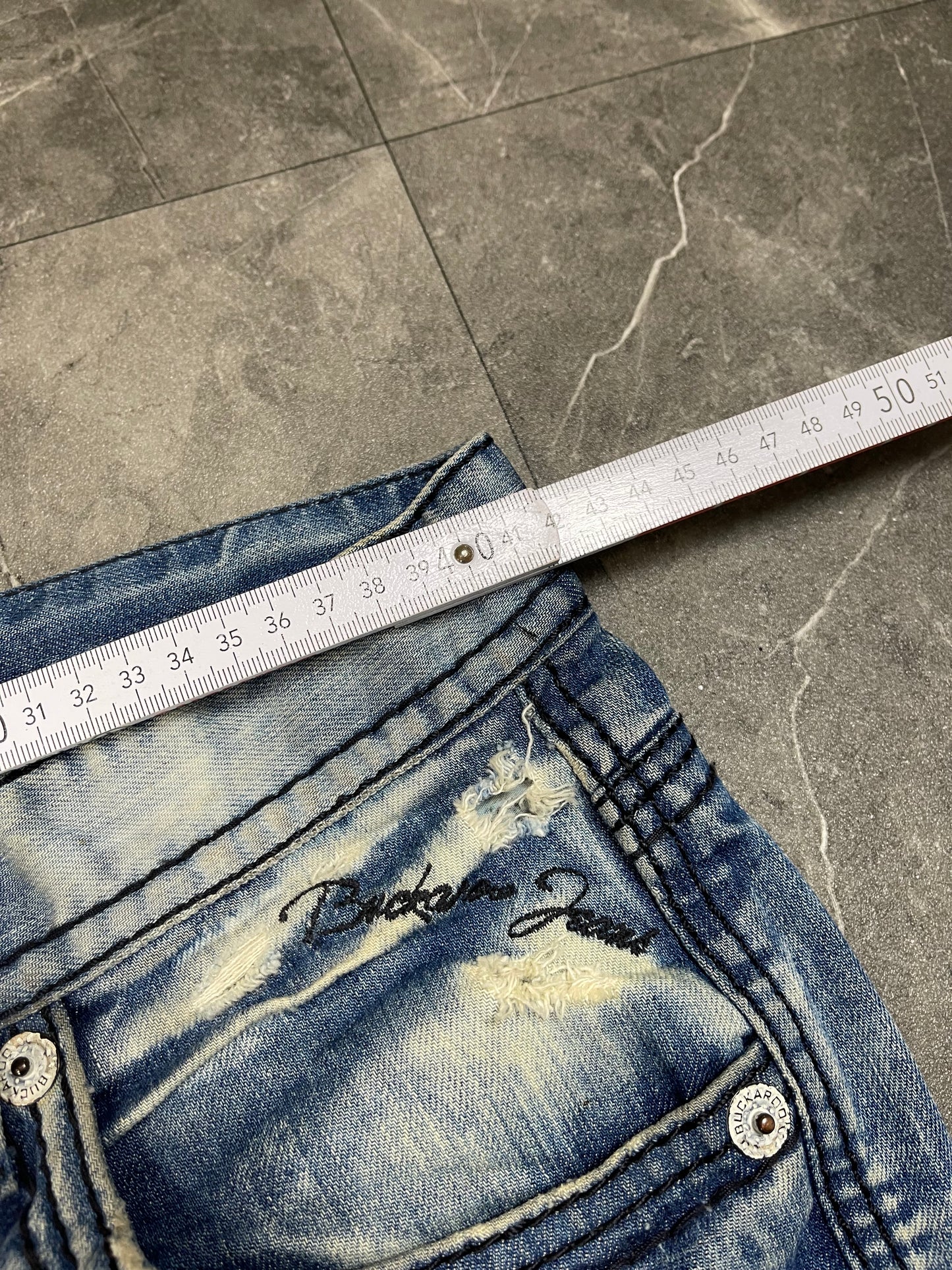 Rare Korean Buckaroo Heavy Washed jeans  M