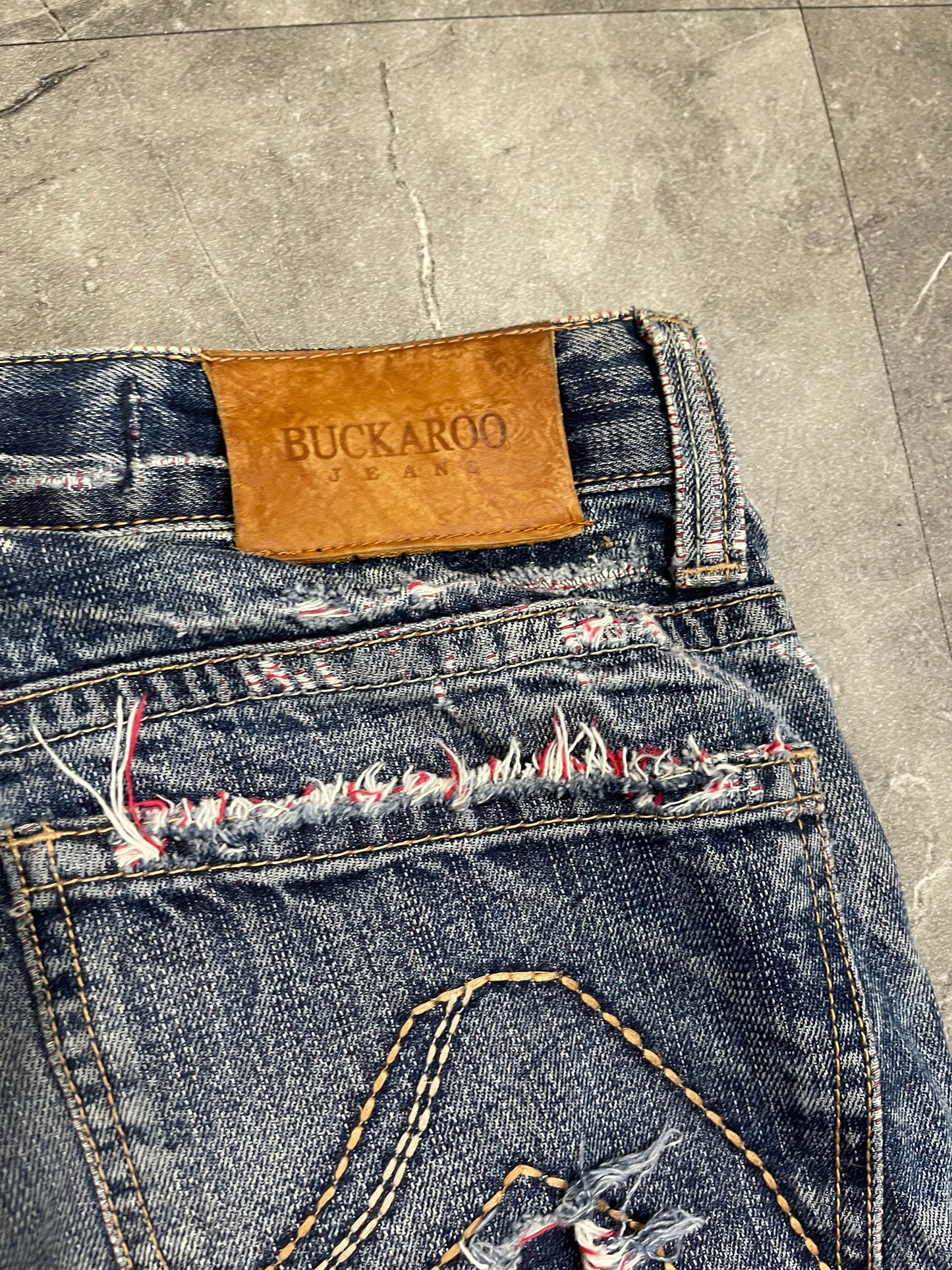 Rare Korean Buckaroo Heavy Washed Jeans S