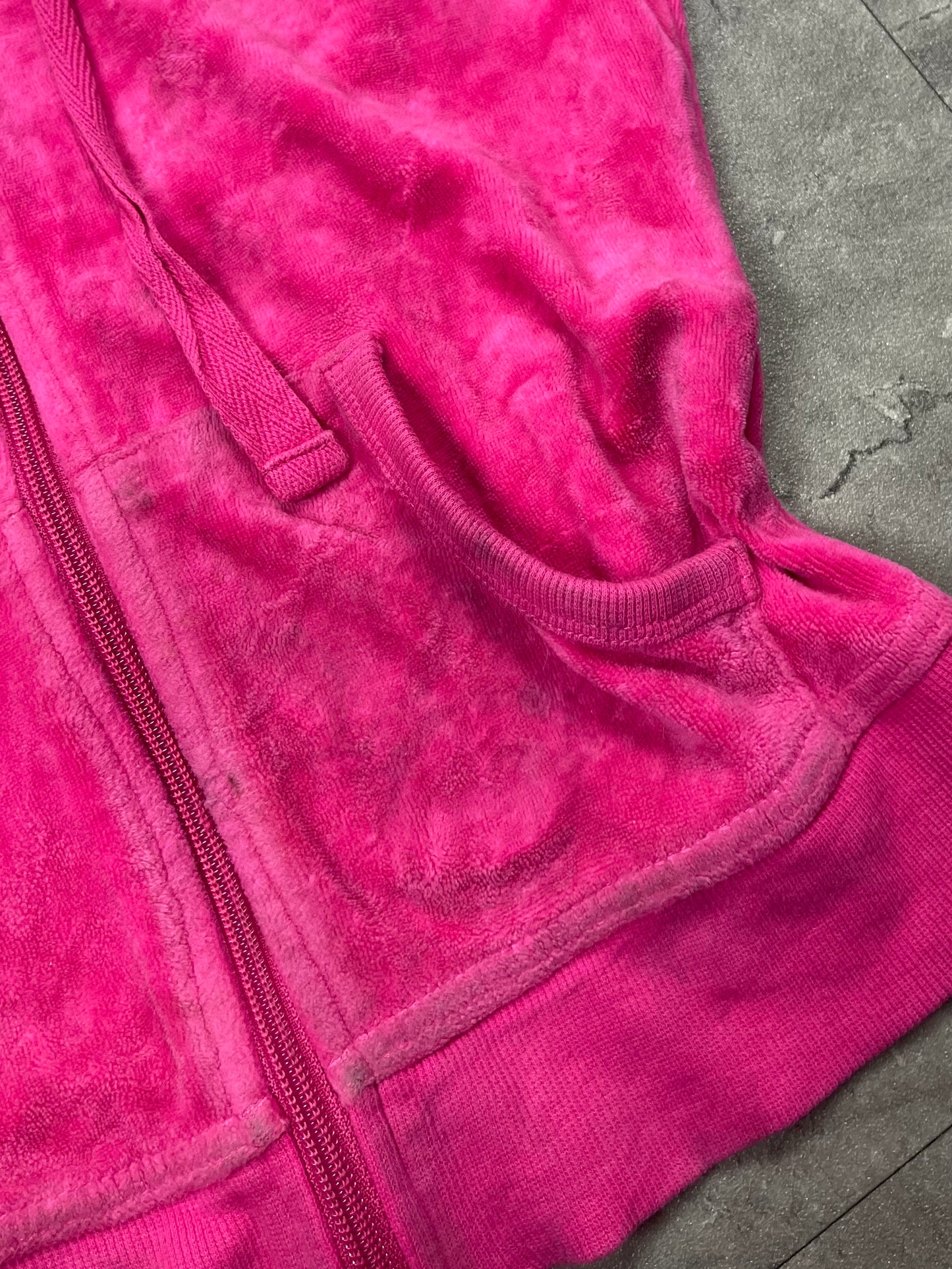 Rare Bebe velour zip up XS