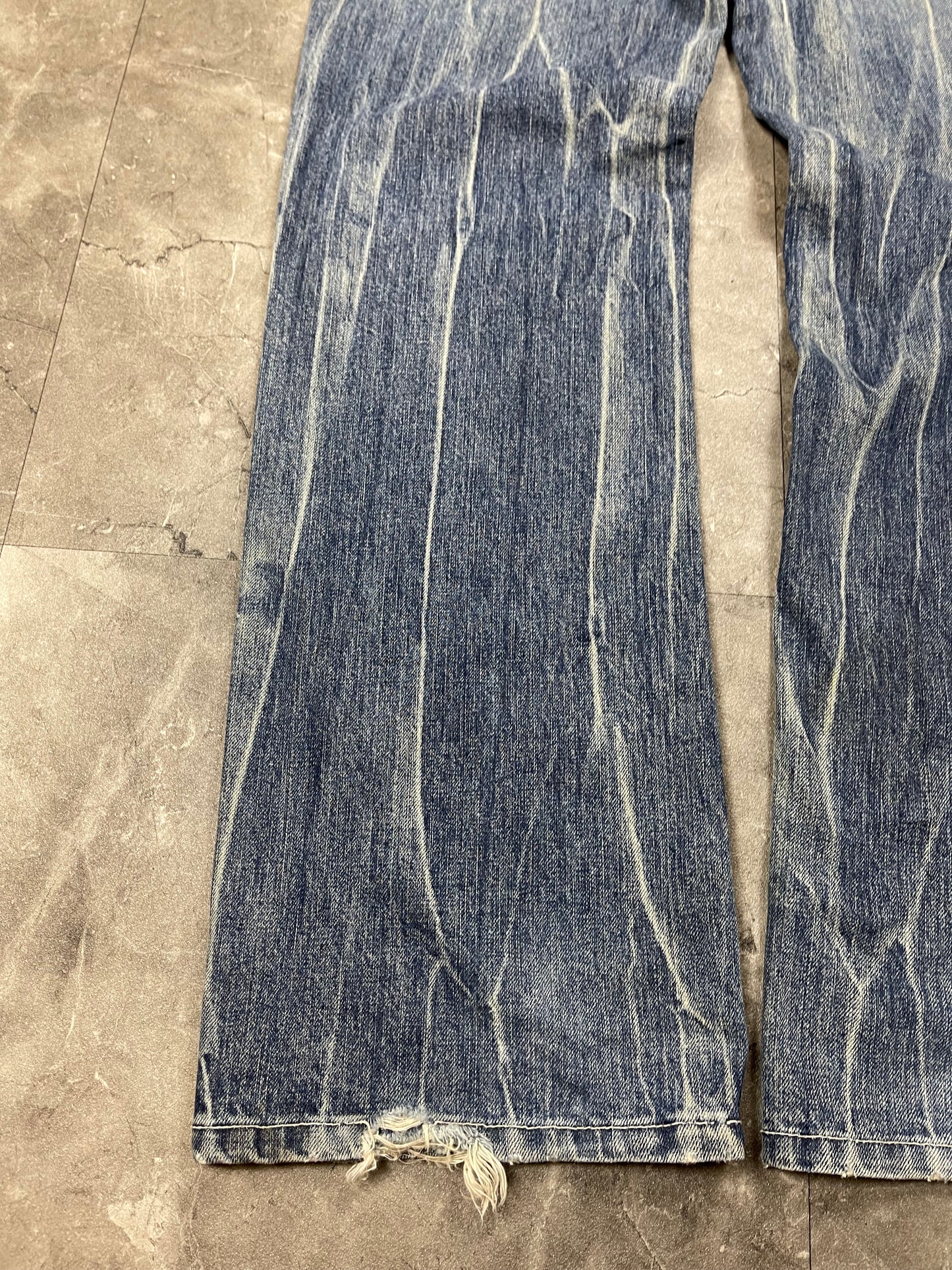 Rare Japanese Heavy Washed Jeans M