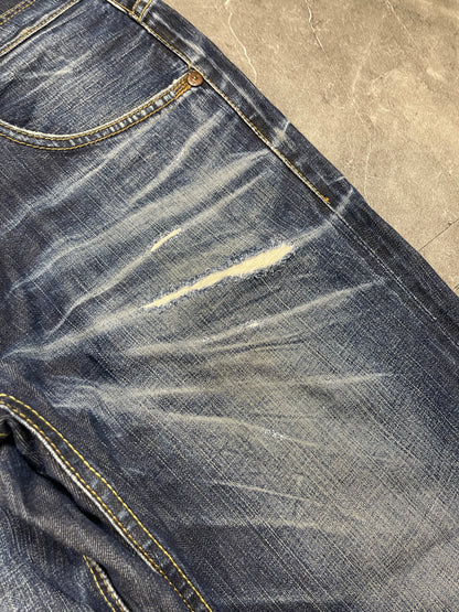 Rare Japanese Heavy Washed Jeans M