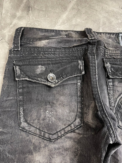 Rare Korean Buckaroo Heavy Washed Jeans M