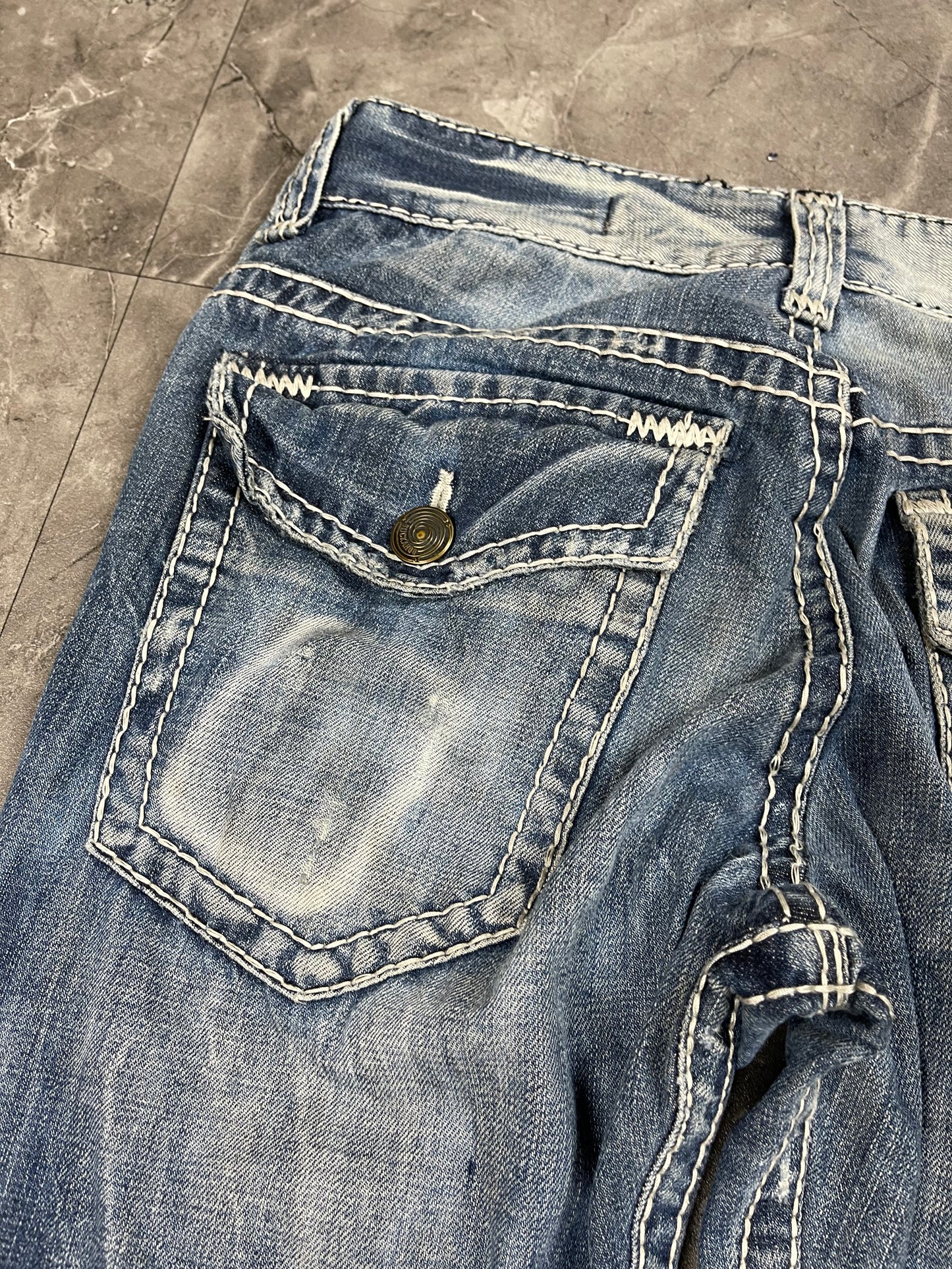 Rare Korean Buckaroo Heavy Washed Denim M