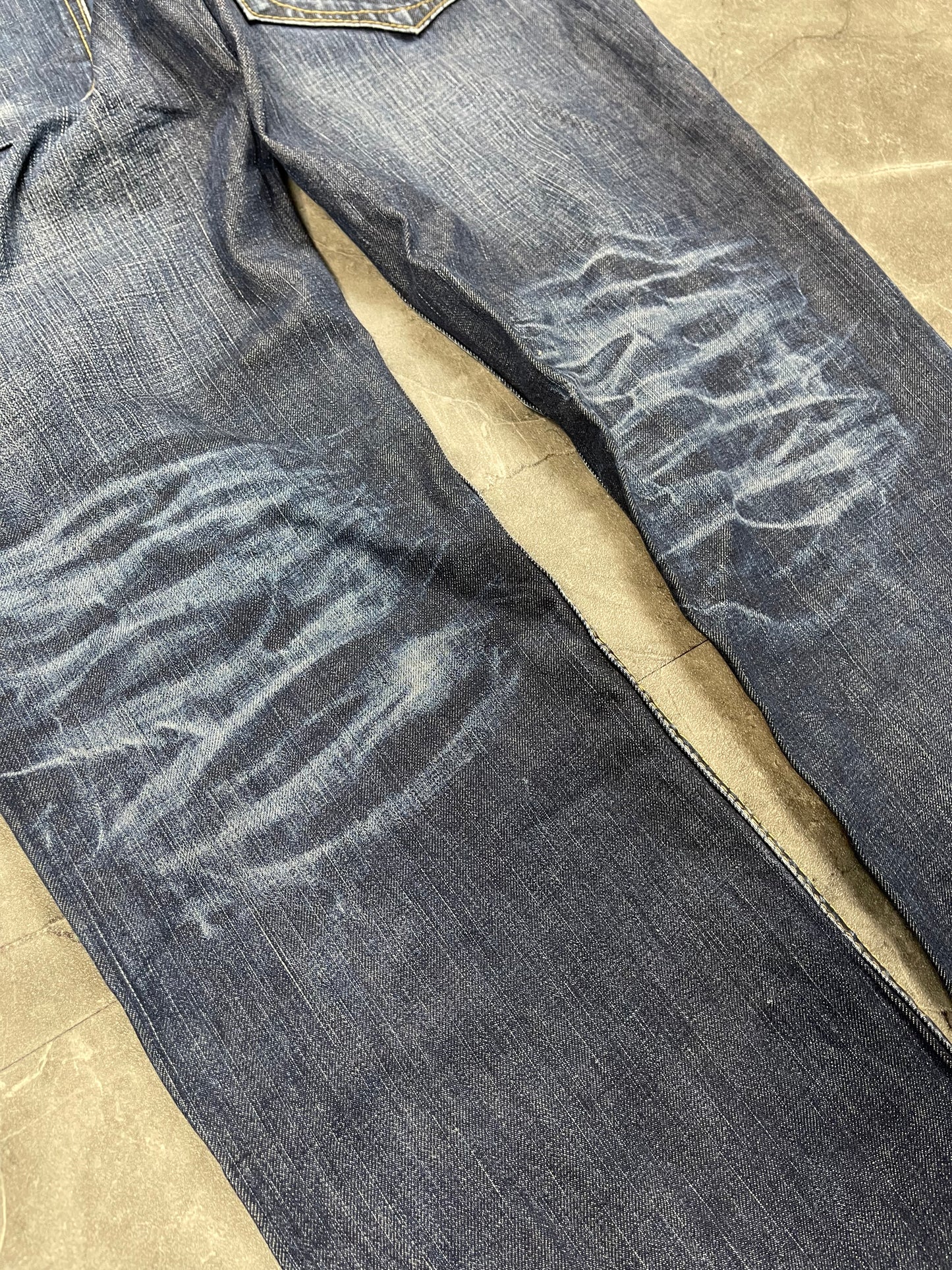 Rare Japanese Heavy Washed Jeans M