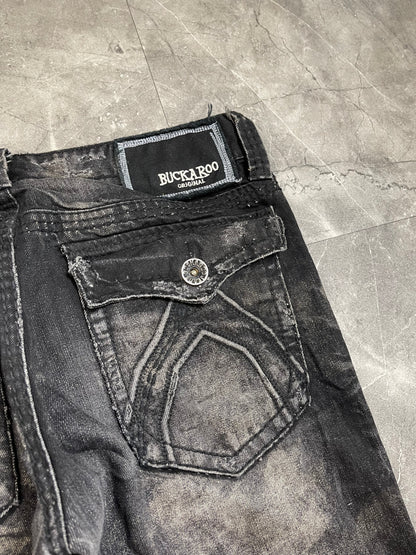 Rare Korean Buckaroo Heavy Washed Jeans M