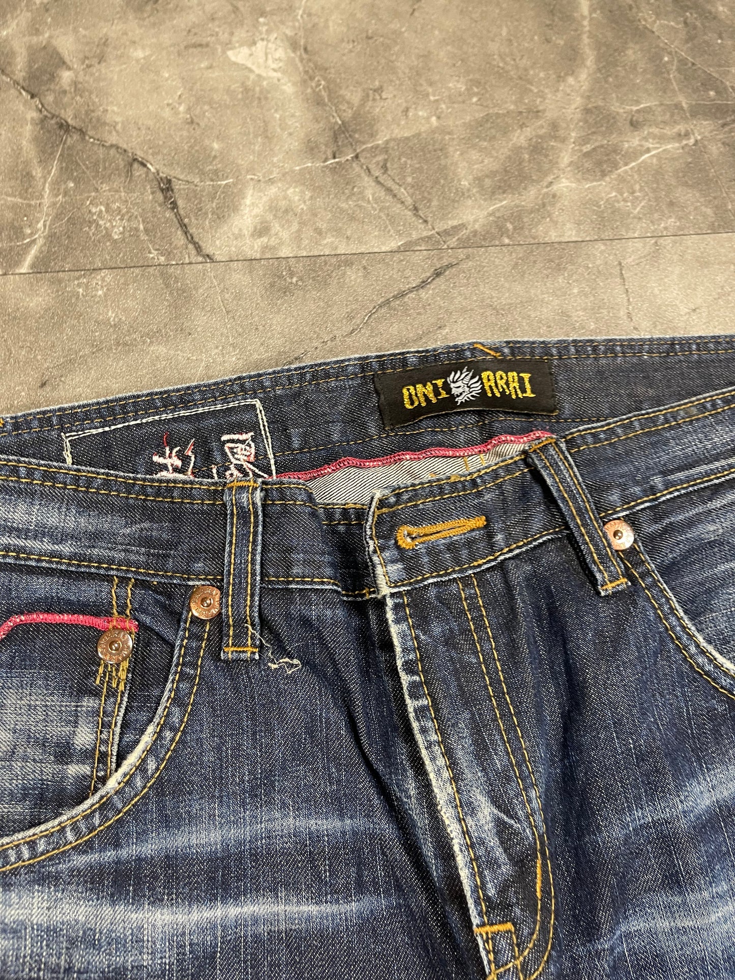 Rare Japanese Heavy Washed Jeans M
