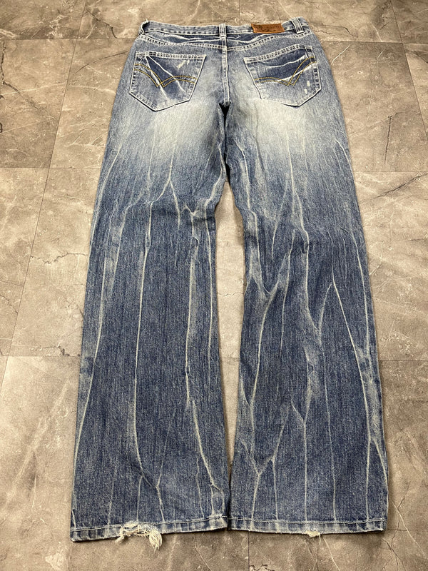 Rare Japanese Heavy Washed Jeans M