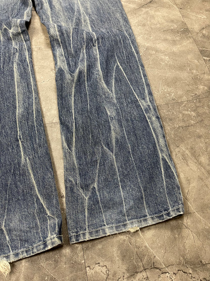 Rare Japanese Heavy Washed Jeans M