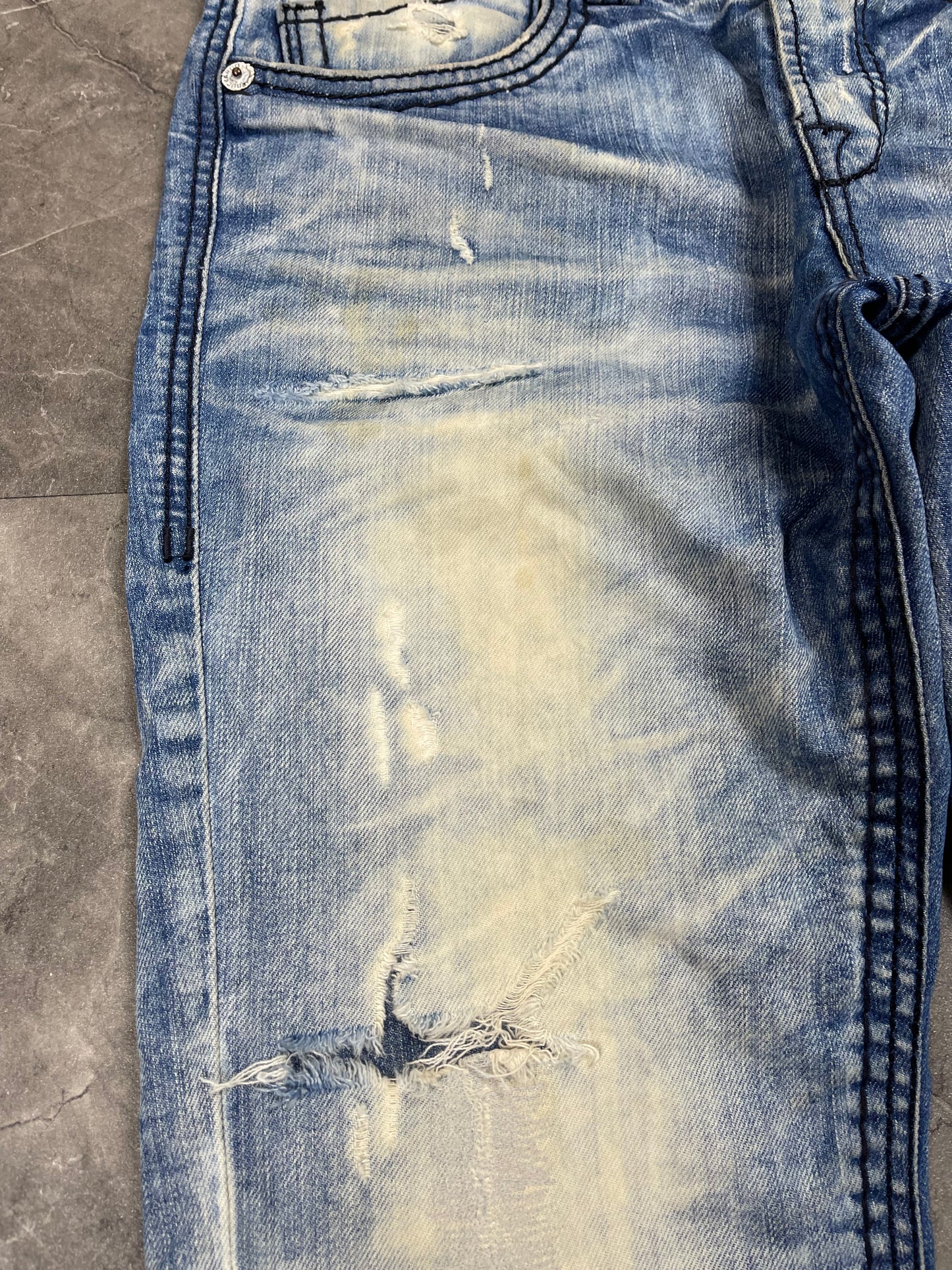 Rare Korean Buckaroo Heavy Washed jeans  M