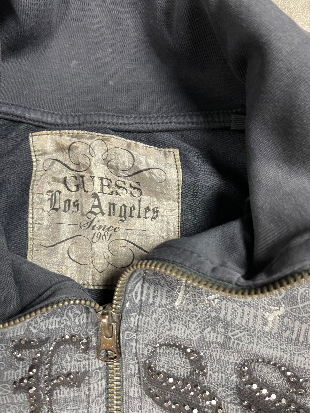 Guess Zip Hoodie Size S